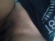 my cuckold arrives while i'm fucking with our neighbor and watches me getting creampied 3/16