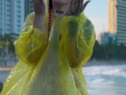 Wearing this so I don’t get wet… oops 😇💋 13/16