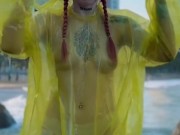 Wearing this so I don’t get wet… oops 😇💋 4/16