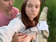 Fucking hard my best friend's hot girlfriend in forest while he setting up a tent 11/16