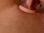 Squirting MULTIPLE times inside my pussy pump and loud moaning! 💦 9/16