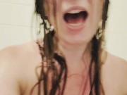 Christian Songs in the Salt Bath: Topless Shoshanna Blanca Sings 