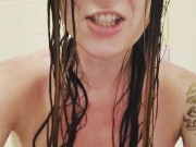 Christian Songs in the Salt Bath: Topless Shoshanna Blanca Sings 