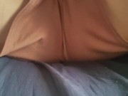 girl wets her shorts and bed 8/16