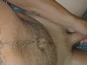 Jacking off with a close up & plenty of lube
