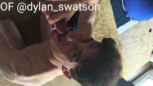 I blow a boy with a horny ass. cumshot on face