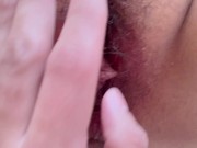 Beautiful curvy girl gets a big cumshot on her belly 9/16