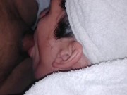 Garganta profunda con mucha saliva, CUMSHOT 8/16