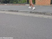 Upskirt No Panties on the Street and Taking a Stranger Home to Fuck