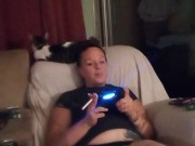 Slutty secretary gets off of work and lifts up mini dress to show off panties and smokes cigarettes 13/16