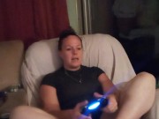 Slutty secretary gets off of work and lifts up mini dress to show off panties and smokes cigarettes 3/16