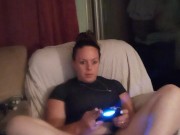 Slutty secretary gets off of work and lifts up mini dress to show off panties and smokes cigarettes 7/16