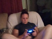 Slutty secretary gets off of work and lifts up mini dress to show off panties and smokes cigarettes 8/16