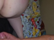 Stroking uncut dick