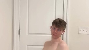 Hung Twink Strips to Reveal Huge Dick