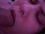 Cute shorthair tomboy 🙇🏻‍♂️ upclose blowjob and cum swallow before bedtime ♡ (2021) 12/16