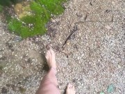 The BEST part of any hike is walking barefoot on moss