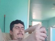 Handsome white latino big cock thick cum 8/16