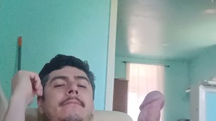 Handsome white latino big cock thick cum