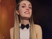 Кучерявая блондинка милфа ублажает себя большим дилдо 1/16