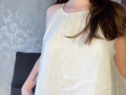 I love wearing dresses and your face underneath at my warm pussy 13/16