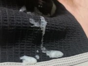 Jerking my dick until I squirt cum all over my jock strap, 16/16