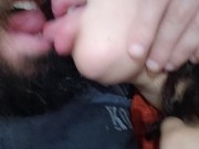 beautiful and big fleshy lips,leaving the cuckold excited,with her kiss and quick hands masturbating 15/16