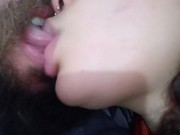 beautiful and big fleshy lips,leaving the cuckold excited,with her kiss and quick hands masturbating 8/16