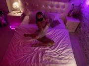 Spreading legs wild and fingering pussy in Close-Up 8/16