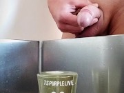 I treat the teen to a glass of warm piss. She loves pissing and drinking 12/16