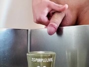 I treat the teen to a glass of warm piss. She loves pissing and drinking 15/16