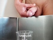 I treat the teen to a glass of warm piss. She loves pissing and drinking 2/16