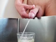 I treat the teen to a glass of warm piss. She loves pissing and drinking 6/16