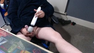 Wand JOI in Robe – Silent Stroking Until Cum
