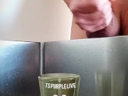 piss and cum in a cup. Pee and cum. Want to drink 😌 13/16