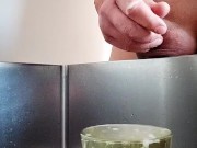 piss and cum in a cup. Pee and cum. Want to drink 😌 16/16