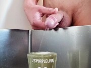 piss and cum in a cup. Pee and cum. Want to drink 😌 4/16