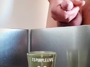 piss and cum in a cup. Pee and cum. Want to drink 😌 8/16