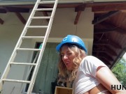 HUNT4K. Sexy Fanta Sie fucks with old Hunter for her annual salary in public 12/16