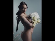 Monika Fox Naked With Flowers Behind A Veil 14/16