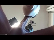 Naked milf with pantyhose and heels gives a blowjob with swallowing 10/16