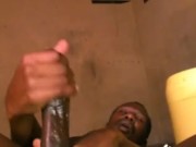 AFRICAN MAN WANKING AND MOANING LOUDLY WHILE STROKING HIS COCK 11/16