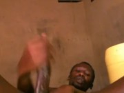 AFRICAN MAN WANKING AND MOANING LOUDLY WHILE STROKING HIS COCK 7/16