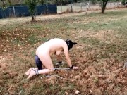 VOST engl - Animalisation 4 dans le jardin pour cette femelle inférieure nue. 10/16