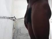 Thick bubble virgin ass shaking precum and thick cum spill out 5/16