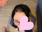 quiet nerdy girls give the best head / deepthroat, ball licking, gagging, sloppy mouth fuck. Part: 1 7/16