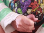 edging, leaking precum and shooting a thick load 9/16