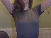 This nice, gentle joytogether166 loves to tease you in the public toilet! 15/16