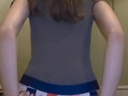 Do you like this? joytogether166 loves to tease you in the public bathroom!