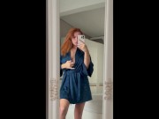 step-sister tries on latex 5/16